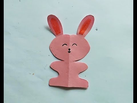 super easy paper cutting ：rabbit - YouTube
