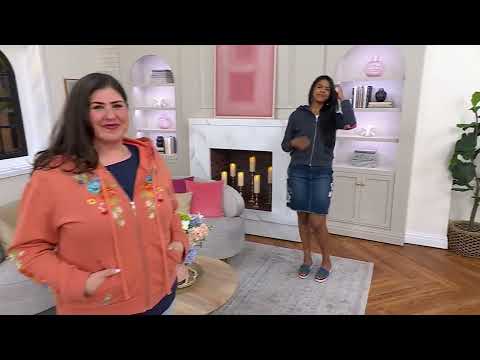 Driftwood Jeans Embriodered Zip-up Hoodie on QVC @QVCtv
