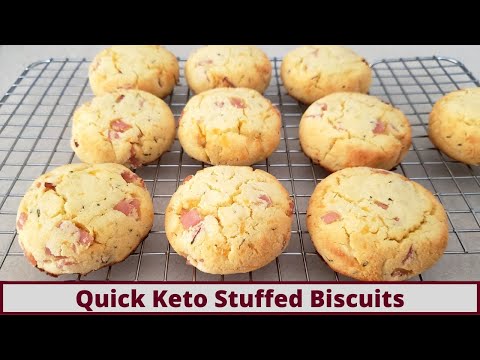 Quick And Easy Keto Ham And Cheese Biscuits (Nut Free And Gluten Free)