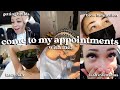 vlog: come to my appointments with me! *laser hair removal, hair, lash extentions & more!*