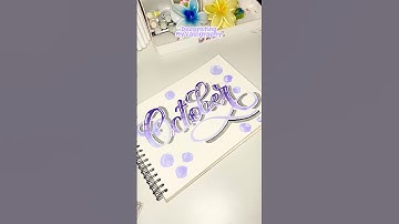 How to write October in calligraphy, cursive October writing #calligraphy #art #handwriting #shorts