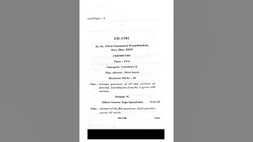 MSc 1st sem inorganic chemistry paper2019 l Vikram University 🔥🔥MSC chemistry l #infinitechemistry