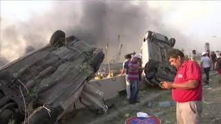 Aftermath Of Mive Explosion In Beirut Lebanon Video Footage Shows Moment Of Beirut Explosion
