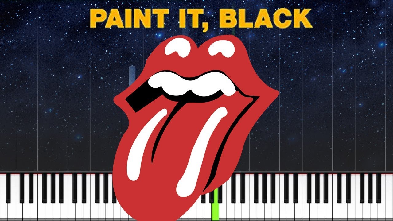 Rolling Stones paint it black EASY PIANO TUTORIAL YouTube