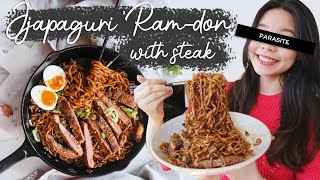 Jjapaguri 'Ram-don' Instant Noodles with Steak from 'Parasite' 🍜(짜파구리, Ramdon)