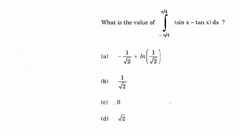 ∫ (sinx-tanx) dx from limit -π/4 to π/4 #shorts #even_odd_property #ndamath #calculus #integrals