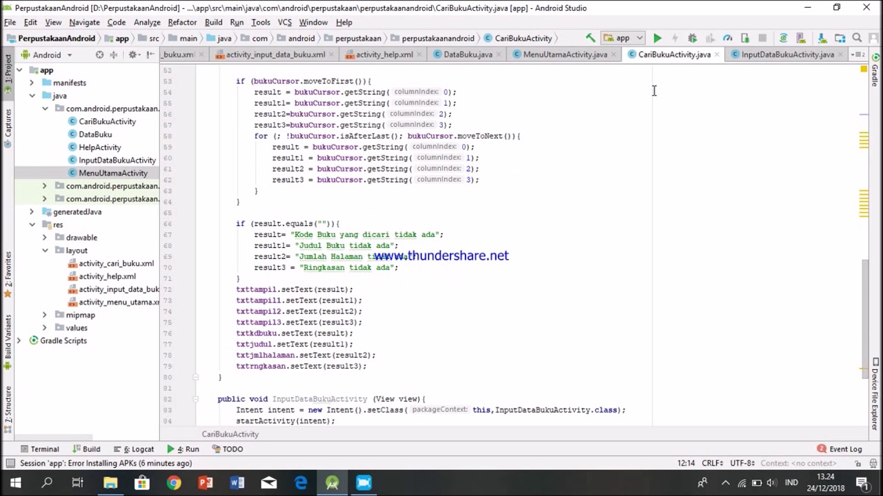 Membuat Aplikasi Perpustakaan Pada Android - YouTube