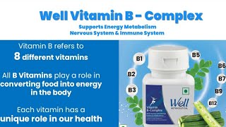 Modicare Well Vitamin B Complex Benefits/Well Vitamin B Complex Details