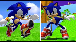 Classic Modern Sonic in Sonic Adventure 2