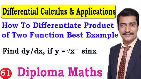 How To Differentiate Product of Two Function Best Example