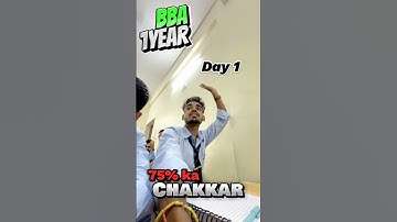 First Day of College | BBA 1st Year | 75% Ka Chakar Series Begins! | Day 1 at LNMI #minivlog