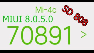 Xiaomi mi4c (MIUI8 Stable 8.0.5.0 Official) AnTuTu 6.2.1 Benchmark + Temperature (70891 pts)