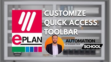 33 | Customize Quick Access Toolbar | EPLAN Course | Automation School