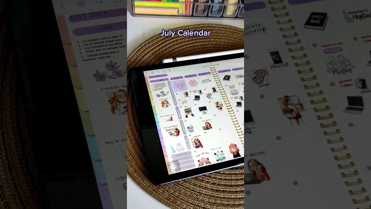 july calendar/ Bullet Journal