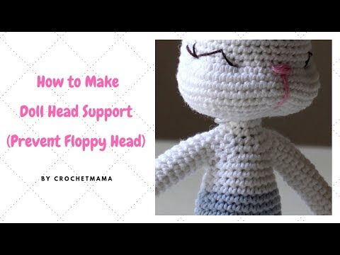 How to Fix Floppy Crochet Doll Head Using Wire & Button