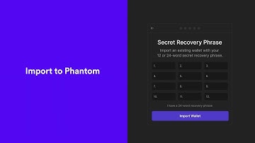 How to import your wallet to Phantom