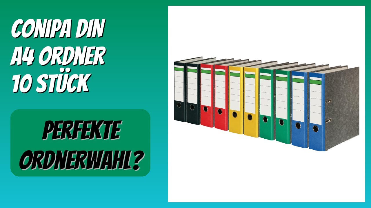 BEWERTUNG (2025): Conipa DIN A4 Ordner 10 Stück. Infos