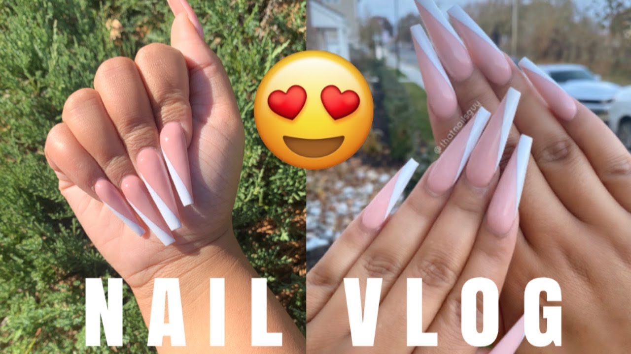 VLOG| COME WITH ME TO GET MY LONG NAILS DONE. - YouTube