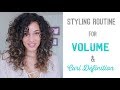 Styling Routine for Volume and Definition for Fine Wavy to Curly Hair - 2b to 3a