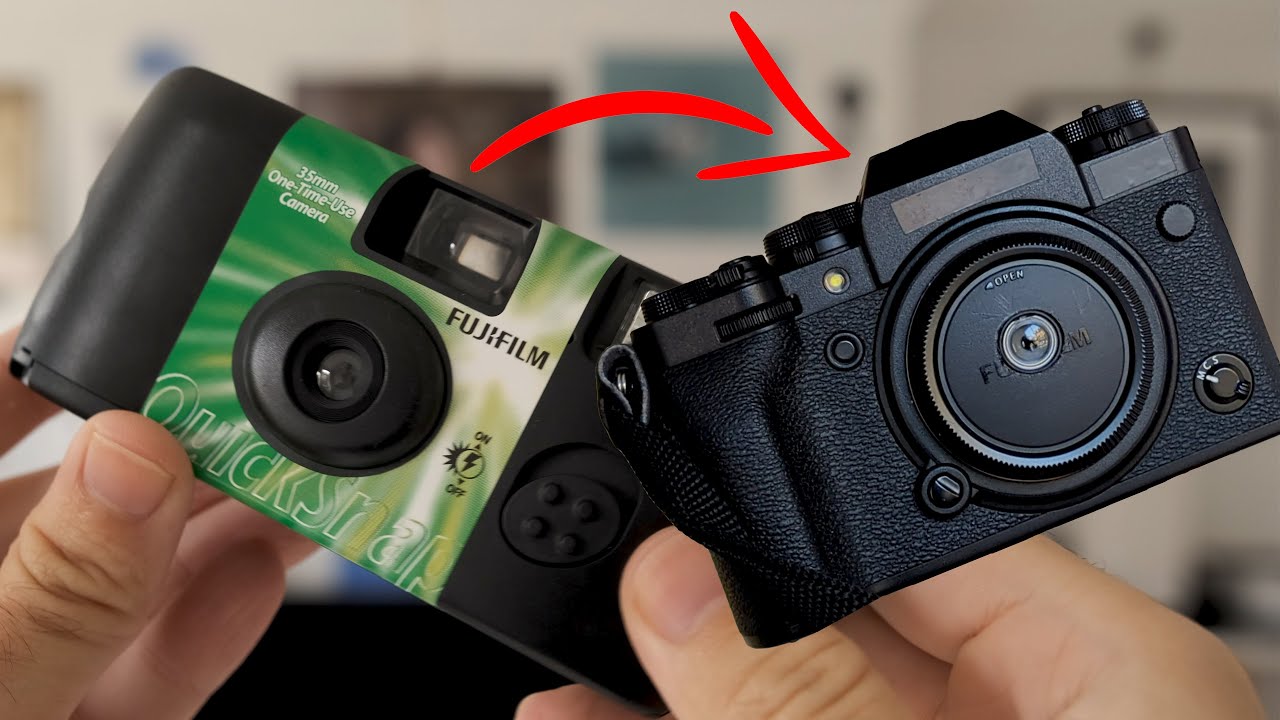 Disposable film camera lens on a digital camera? 📸 🎞 