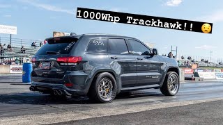 1000WHP Trackhawk 9sec 1/4 Mile Attempt! *Insane Launch!!*