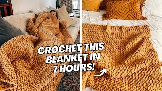 If you want to make ONE Chunky Blanket, let it be THIS ONE! Crochet Tutorial | CJ Design Blog