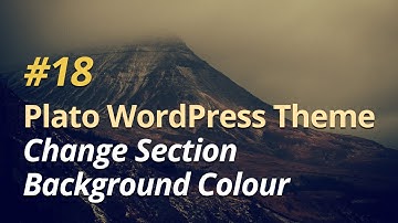 Plato WordPress Theme - #18 - Change Section Background Colour