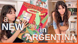 A day in my life in Argentina // my morning routine, working from home while traveling, art vlog🍓