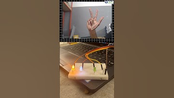 Smart Tech: Control LEDs with Gestures🖐🏻🤖 #roboarmy #shortsviral #opencv #techreels #python