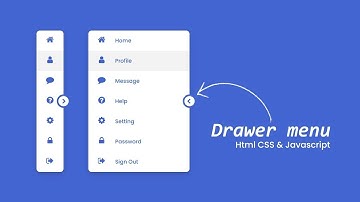 Responsive Navigation Drawer using HTML CSS & JavaScript