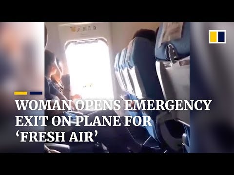 Woman opens emergency exit on plane for ‘fresh air’