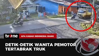 BRAAKK! Detik-detik Truk Tabrak Pengendara Motor hingga Jatuh Terekam CCTV | AKIS tvOne