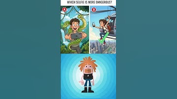 Which selfie🤳🏼 is more dangerous? #riddle #find #brainteasers #shorts #genius #challenge #quiz #real