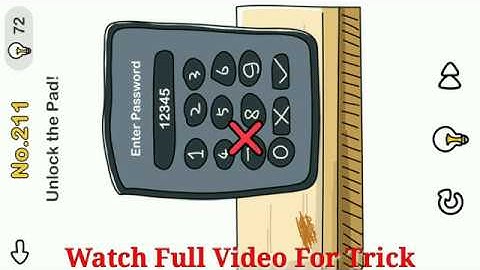 Brain Out Level 213 Unlock the pad