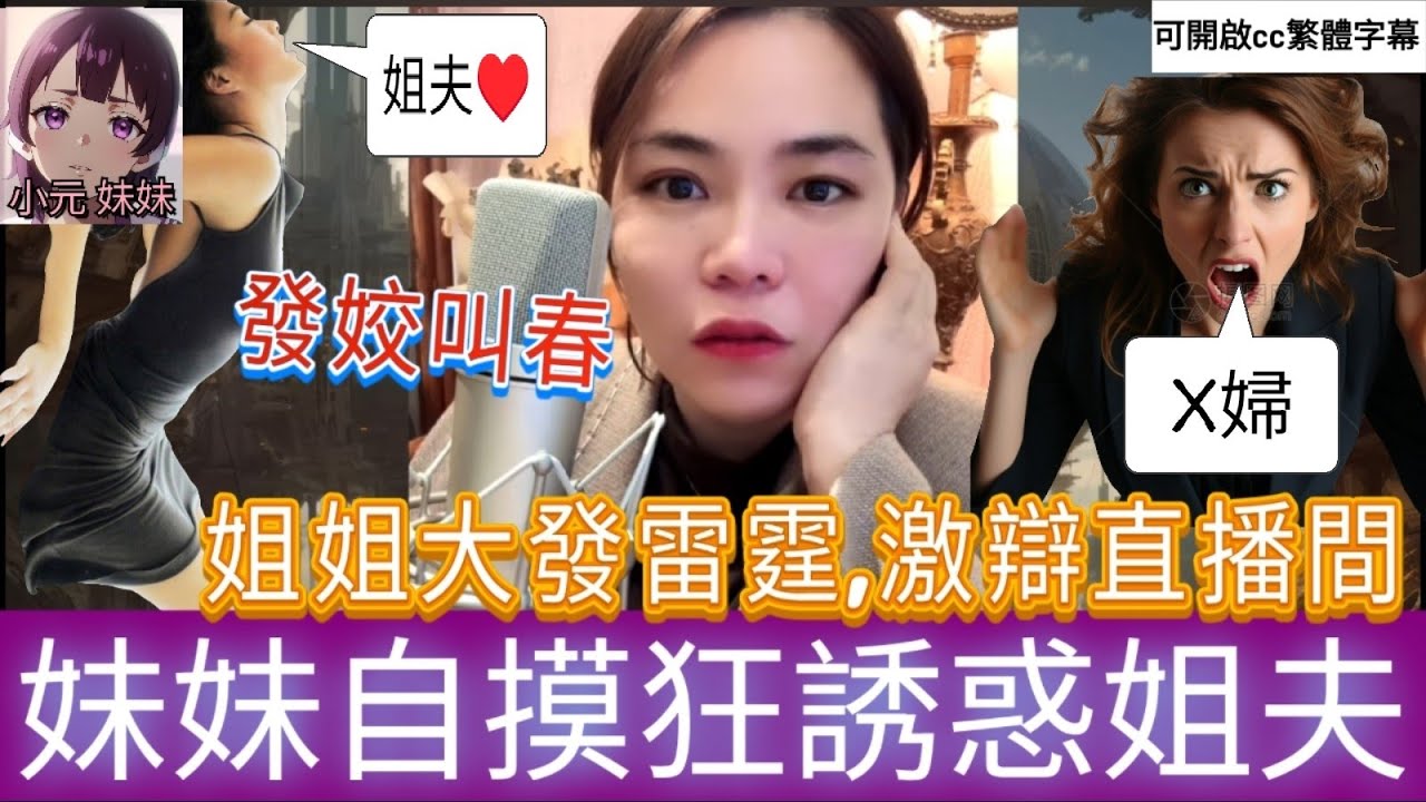 【最新直播C】妹妹勾引姐夫打真軍，姐姐大發雷霆，激辯直播間 #小元姐姐 #小圓感情分享 #小元妹妹 #廣東話