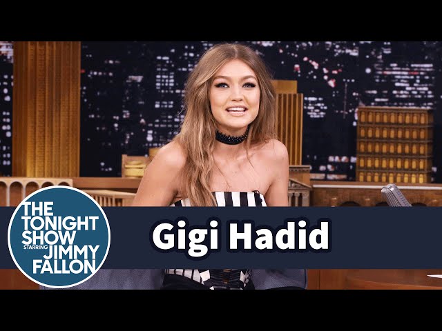 Gigi Hadid Ate A Burger On Late Night With Jimmy Fallon