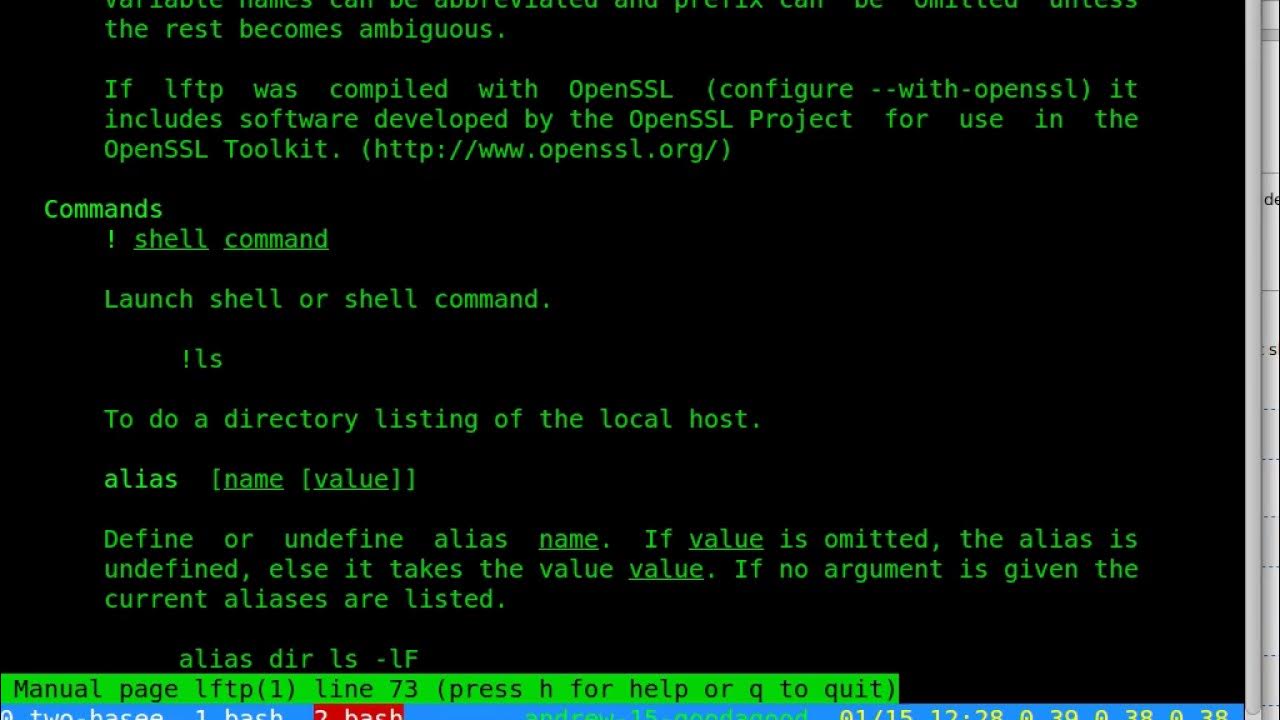 Command line shell