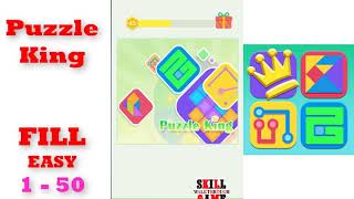 Puzzle King | FILL | EASY | Level 1-1 to 1-50 | Walkthrough screenshot 2
