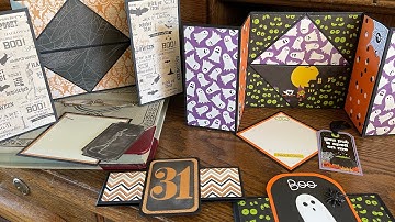 Gatefold Card with a Diagonal Pocket #sandys13frightsbeforehalloween2022