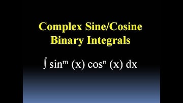 Complex Cosine & Sine Integrals (Essential Technique part I)