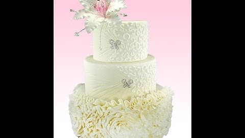 Fondant Ruffle Rosettes Wedding Cake Decorating How-To Video Tutorial Part 5