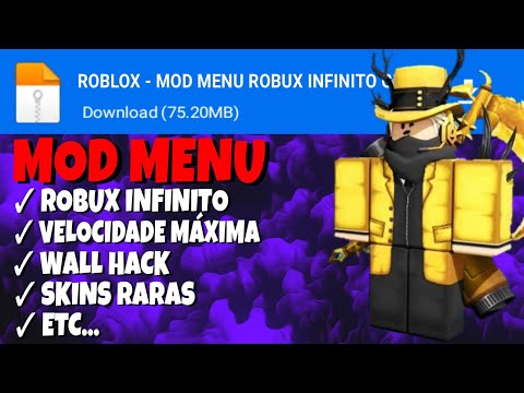 MOD MENU ROBLOX!! O MELHOR MOD ATUALIZADO  COM ROBUX INFINITO E VÁRIAS  FUNÇÕES!! 