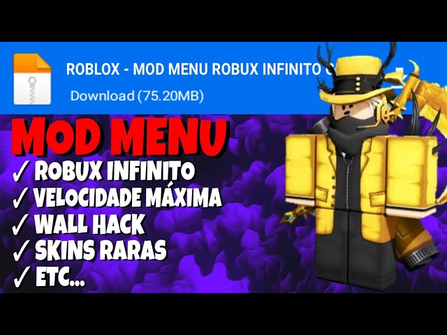 NOVO MOD MENU ROBLOX!! O MELHOR MOD ATUALIZADO  COM ROBUX INFINITO? E  VÁRIAS FUNÇÕES!! ( Anti ban ) 