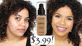 LA Colors Truly Matte Foundation Review (Oily Skin) samantha jane