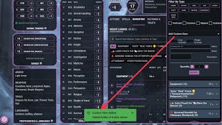 Adding Custom Items to a DDB Character