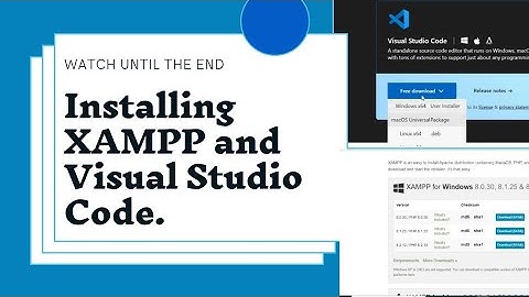 xampp and vs code download for windows 10 | install xampp & vs code