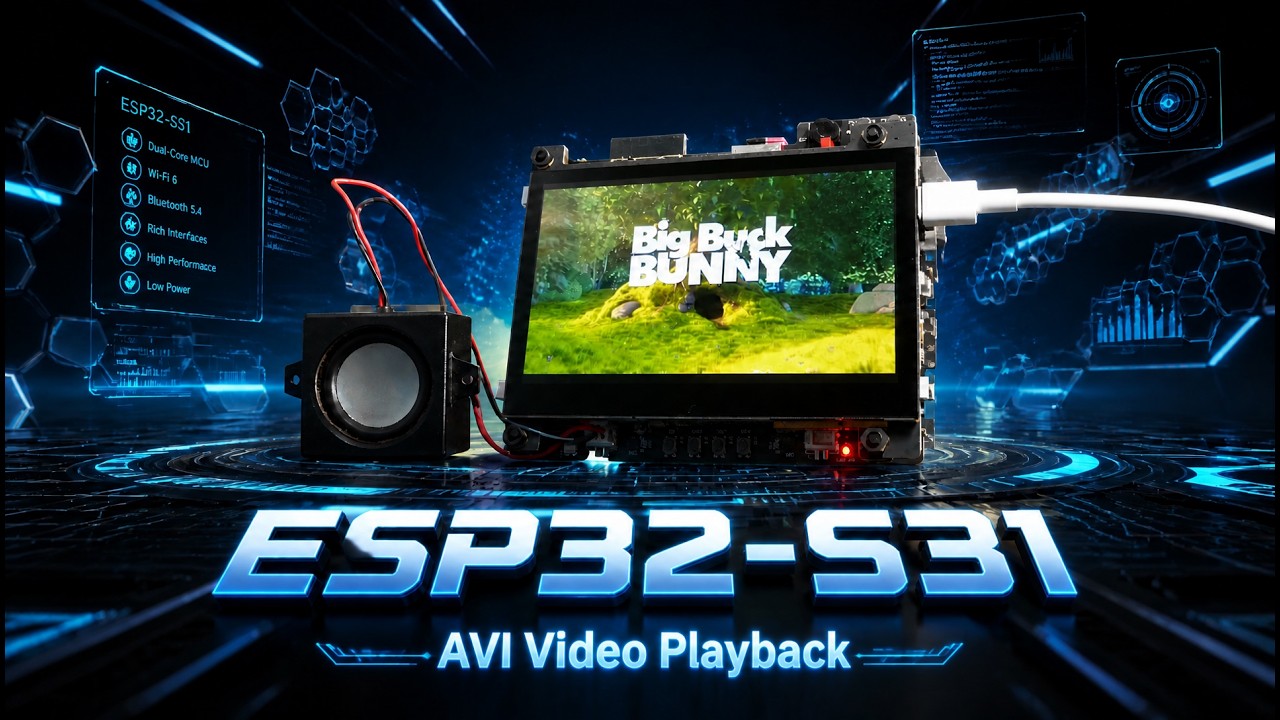 ESP32-S31 Plays AVI Video Without an OS | Open-Source Embedded Media Player Demo
