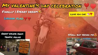 celebrating valentine's day ♥️with che😍| just miss escape from police finally ladhak flag on  Xpulse by CHE'S PILOT 81 views 2 years ago 12 minutes, 11 seconds