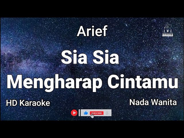 Sia Sia Mengharap Cintamu - Arief | Nada Wanita | ZMC Karaoke class=