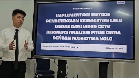 Sidang TA Informatika ITB: Deteksi kemacetan lalu lintas dari video CCTV dengan algoritma YOLO